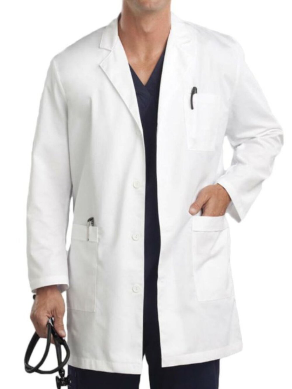 Peaches Men's Lab Coat - 3048 - White